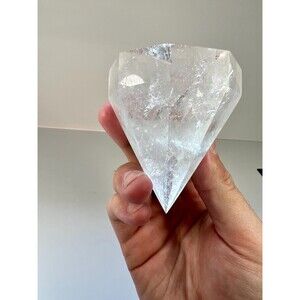 Quartz Diamond - Brazilian Diamond Quartz Gem + Custom Stand